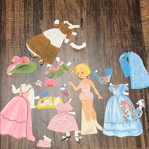 Vintage 1960’s Princess Priscilla Paper Doll Set with Outfits